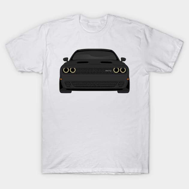 DODGE HELLCAT FRONT BLACK T-Shirt by VENZ0LIC